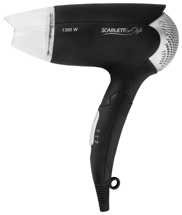 

Фен Scarlett Top Style SC-HD70IT02 1300Вт, 4 режима, 1 насадка, турмалиновое покрытие внутренних элементов фена, турмалиновая ионизация, черный (SC - HD70IT02), SC-HD70IT02