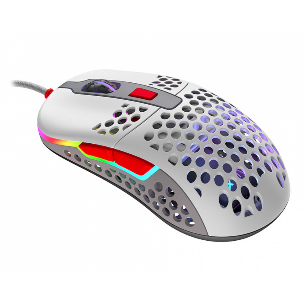Мышь проводная Xtrfy M42 RGB, 16000dpi, оптическая светодиодная, USB, серый (M42-RGB-RETRO)