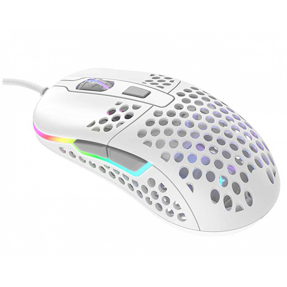 Мышь проводная Xtrfy M42 RGB, 16000dpi, оптическая светодиодная, USB, белый (M42-RGB-WHITE)