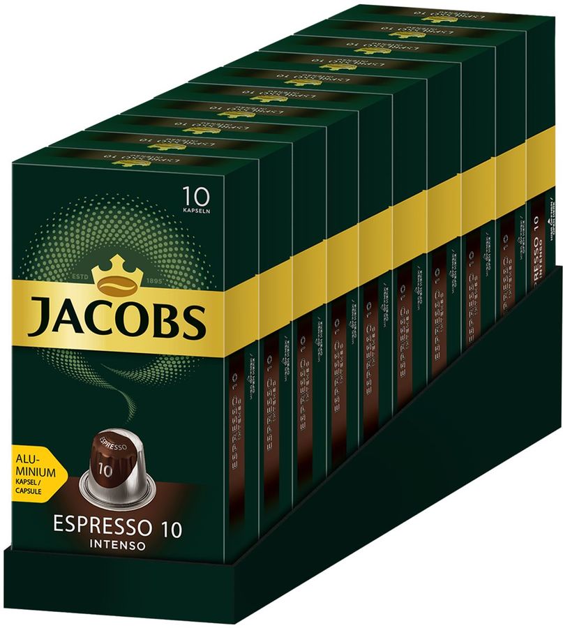 Капсулы кофеэспрессо Jacobs Monarch Espresso 10 Intenso 100 порций100 капсул 40мл Nespresso 8052286_100 2900₽