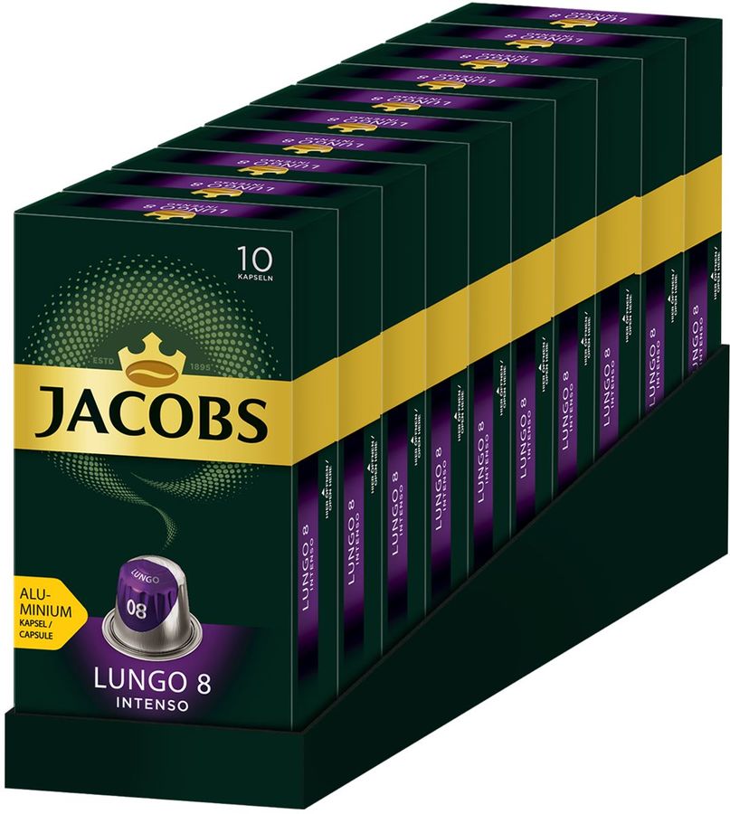 Капсулы кофе/эспрессо-лунго Jacobs Monarch Lungo 8 Intenso, 100 порций/100 капсул, 110мл, Nespresso (8052285_100)