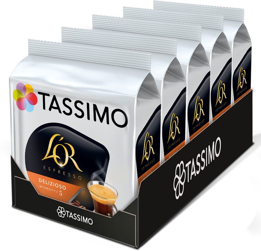 

Капсулы кофе/эспрессо Tassimo L`or Espresso Delizioso, 80 порций/80 капсул, 40мл, Tassimo (8052185_80), L`or Espresso Delizioso