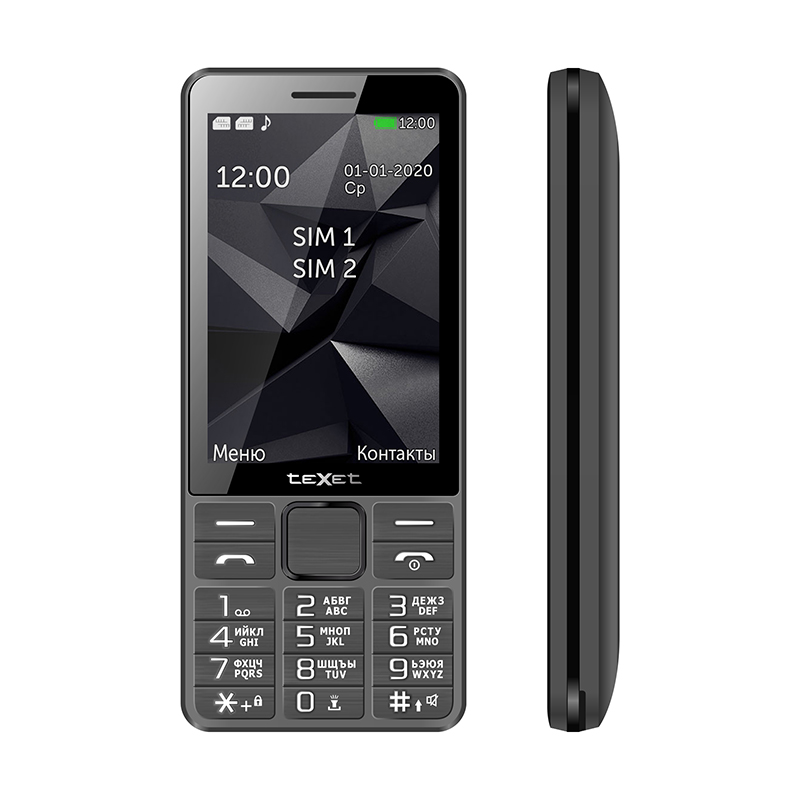 

Мобильный телефон teXet TM-D324, 3.5" 480x320, 32Mb RAM, 32Mb, BT, 1xCam, 2-Sim, 4100 мА·ч, micro-USB, серый, TM-D324