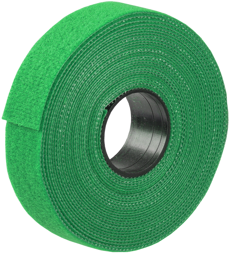 Стяжка-липучка ITK, 2 см x 5м, 1 шт., полиамид, зеленый (HKVRG-W20-L5000)