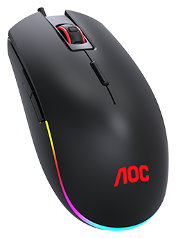 

Мышь проводная AOC GM500, 5000dpi, оптическая светодиодная, USB, черный (GM500DRBR/01), GM500
