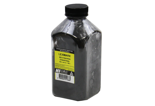 Тонер Hi-Black, бутыль 160 г, черный, совместимый для Lexmark MS310d/410d/510d/610dn (4010715508271)