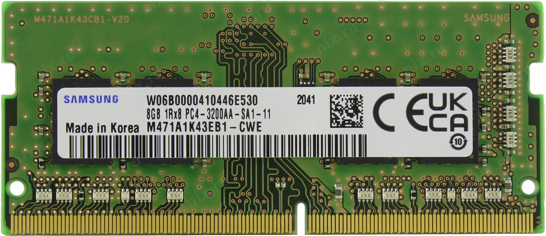 Память DDR4 SODIMM 8Gb, 3200MHz Samsung (M471A1K43EB1-CWE)