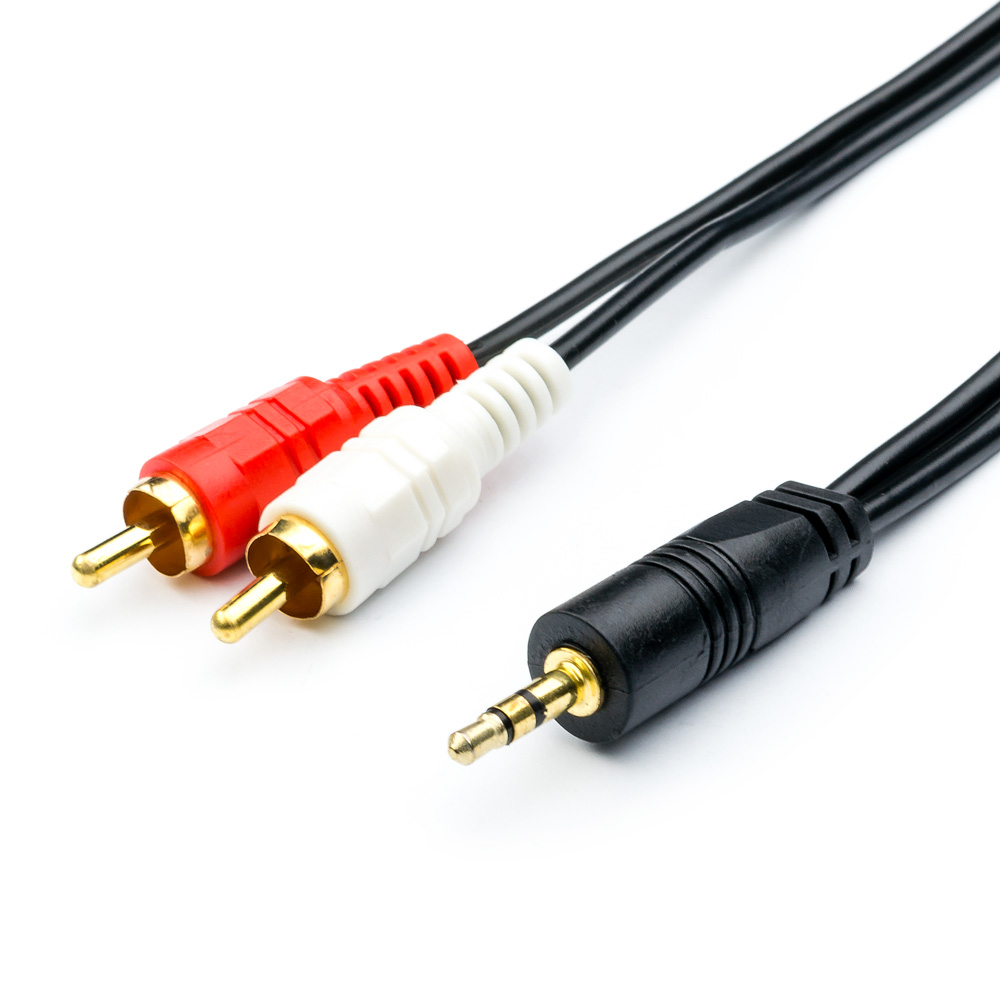 Кабель Jack 3.5mm(M) 2xRCA(M), 1.5 м, ATCOM AT7397