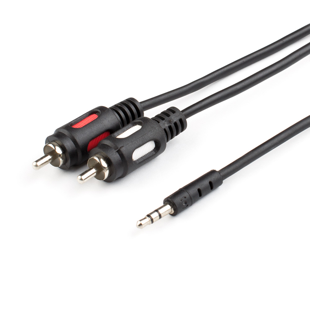 

Кабель Jack 3.5mm(M)-2xRCA(M), 3м, черный ATCOM AT0708 (AT0708), AT0708