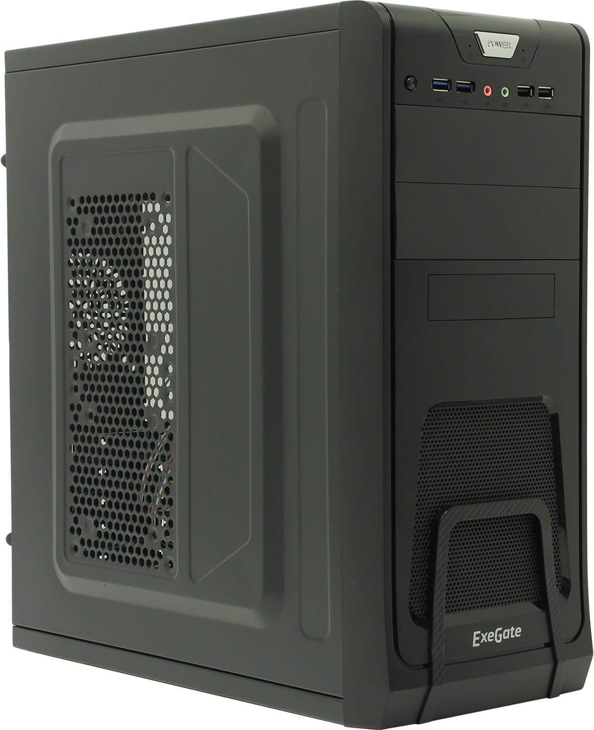 Корпус ExeGate CP-603, ATX, Midi-Tower, 2xUSB 3.0, черный, без БП (EX278394RUS)