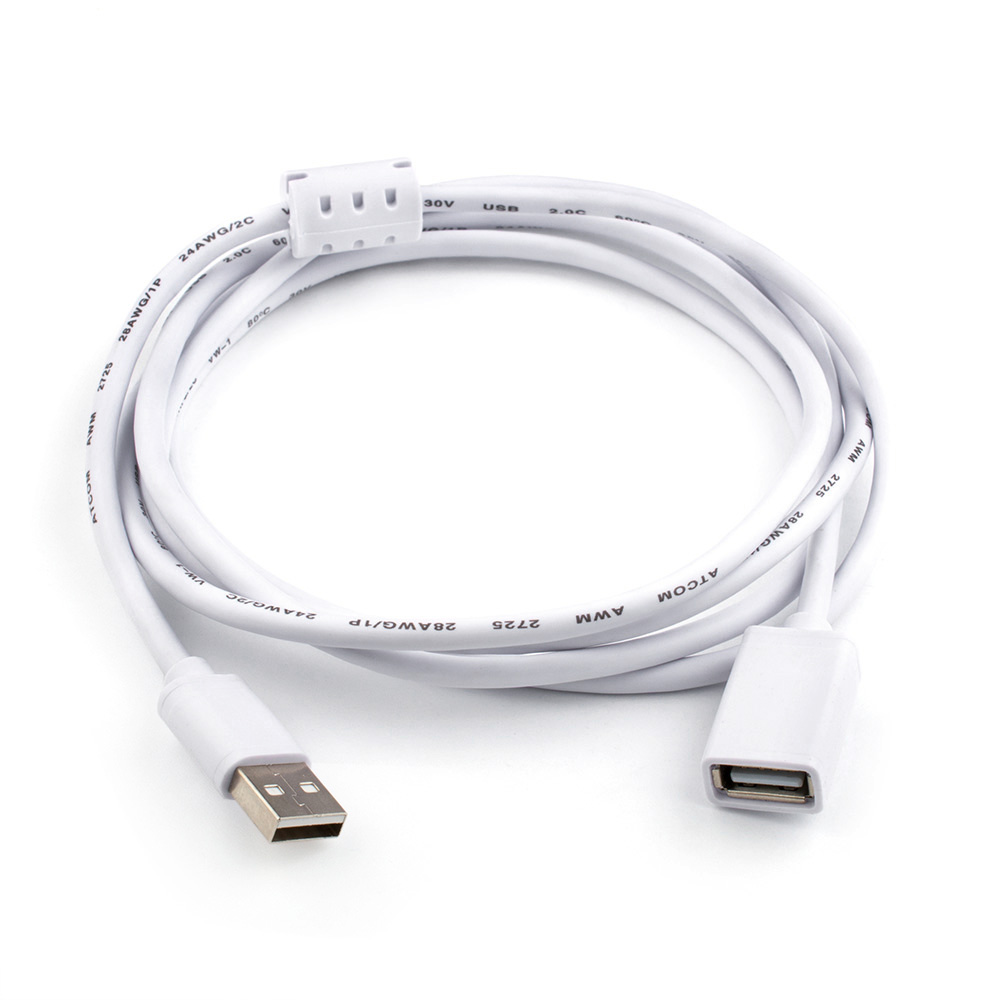 

Кабель-удлинитель USB 2.0(Am)-USB 2.0(Af), ферритовый фильтр, 5м, белый ATCOM AT4717 (AT4717), AT4717