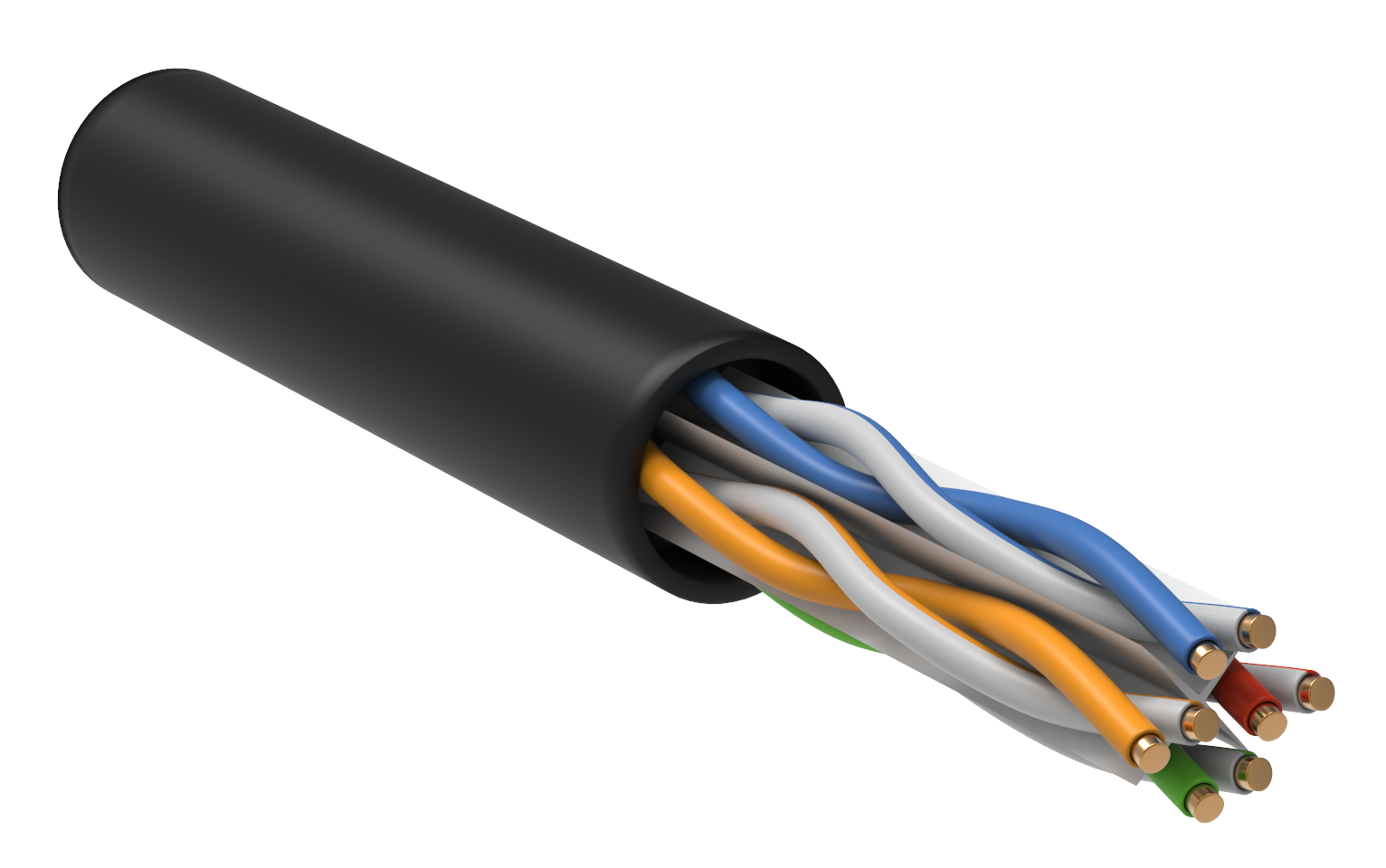 Витая пара UTP кат6 4 пары CU 057 мм 305м внешний одножильный LSZH черный ITK LC3-C604-129 24164₽