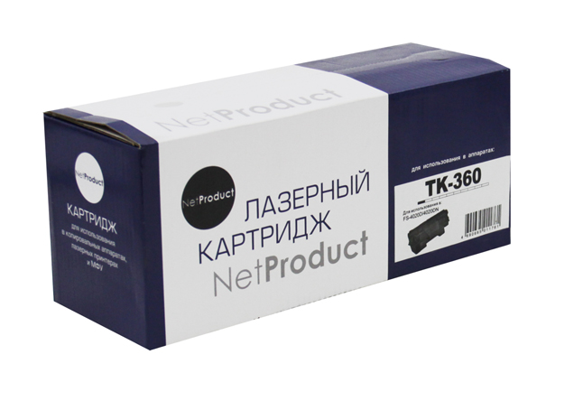 

Картридж лазерный NetProduct N-TK-360 (TK-360), 20000 страниц, совместимый, для Kyocera FS-4020DN, с чипом