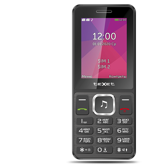 

Мобильный телефон teXet TM-301, 2.4" 320x240 TN, BT, 1xCam, 2-Sim, 1700mAh, micro-USB, черный, TM-301