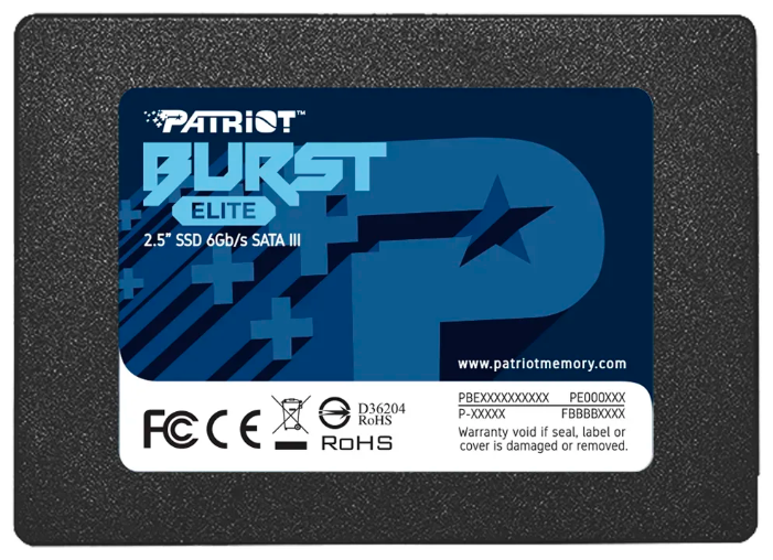 

Твердотельный накопитель (SSD) Patriot 240Gb BURST ELITE, 2.5", SATA3 (PBE240GS25SSDR)