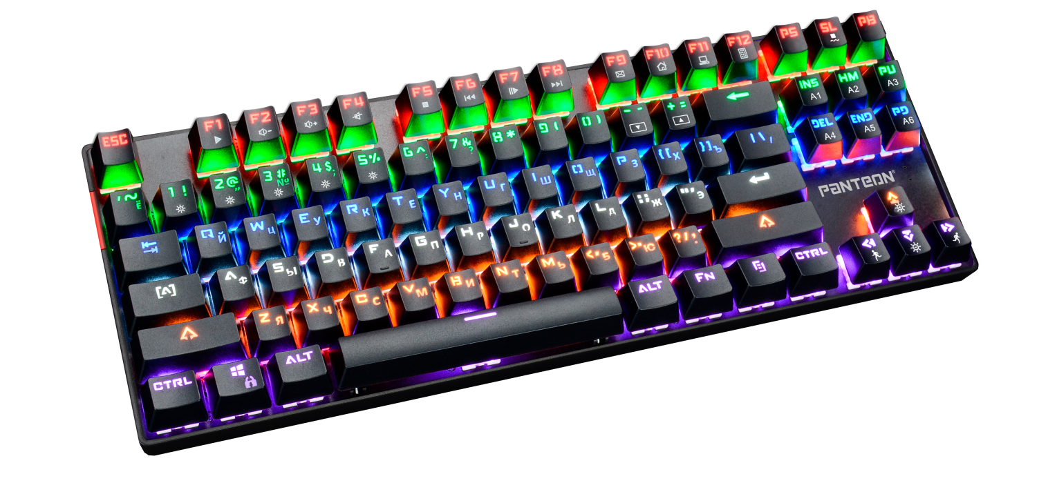 

Клавиатура проводная Jet.A Panteon T4, механическая, Outemu Red, подсветка, USB, черный (Panteon T4), Panteon T4