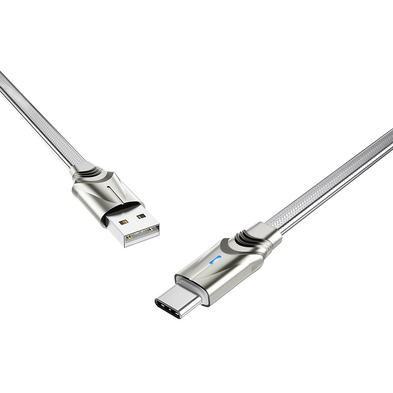 

Кабель USB-Type-C, 3A, 1м, серебристый Borofone Synergy BU12 (15685), BU12