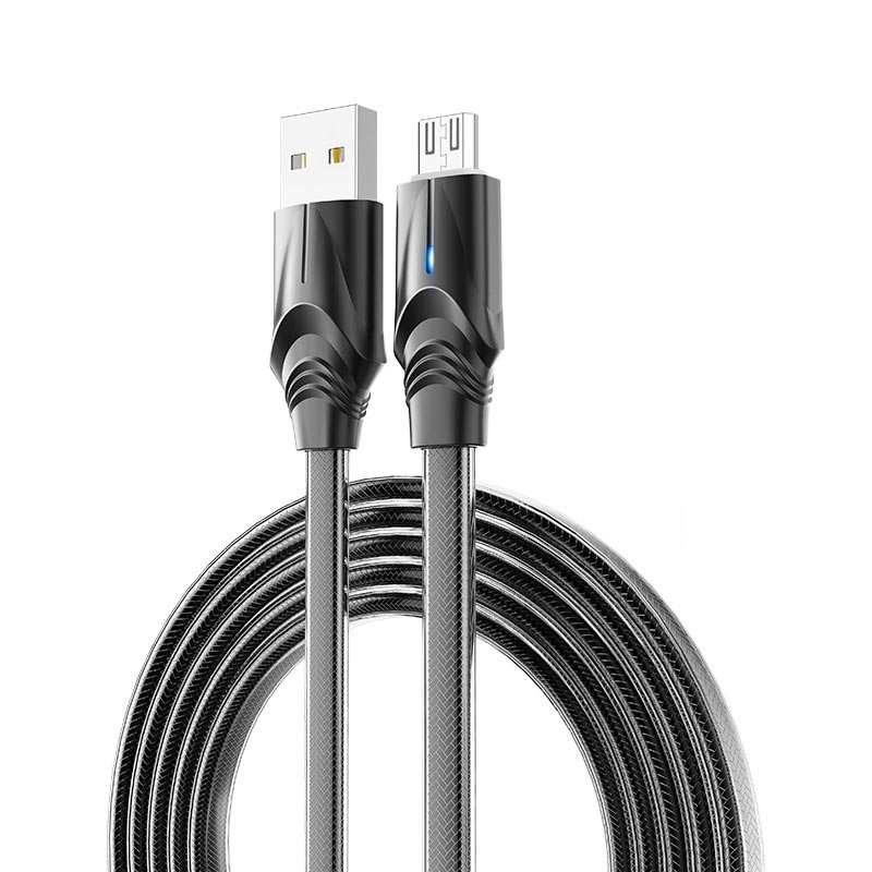 

Кабель USB-Micro USB, плоский, 2.4A, 1.2м, черный Borofone Synergy BU12 (15654), BU12