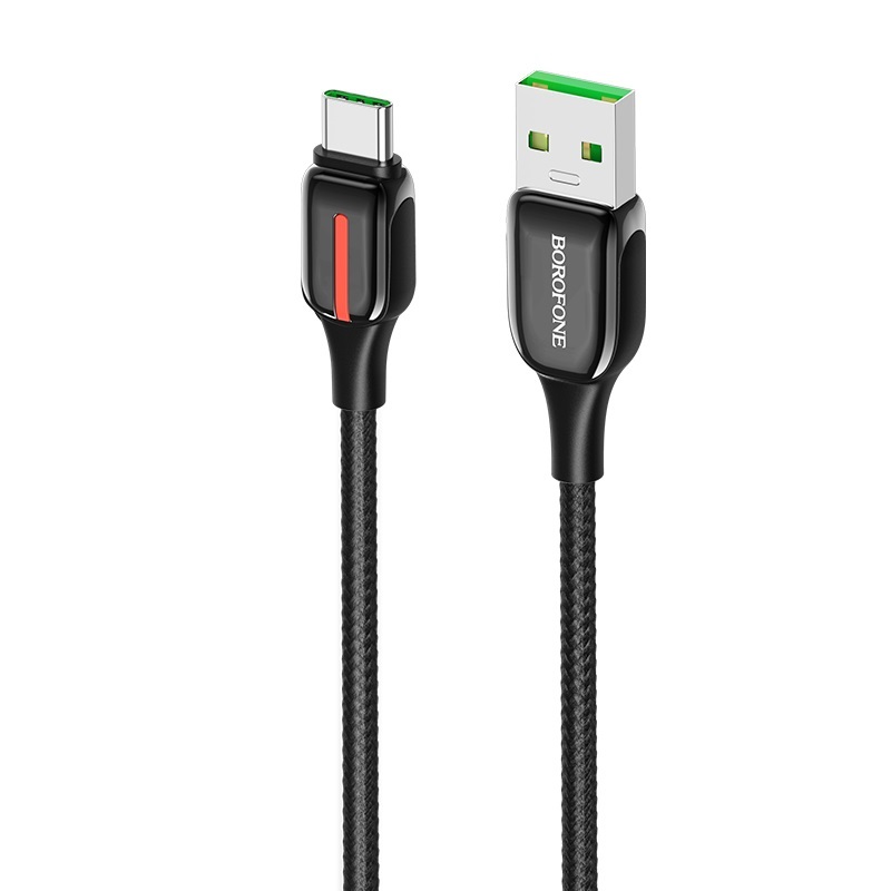 

Кабель USB-Type-C, 5A, 1.2м, черный Borofone Heroic BU14 (17351), BU14