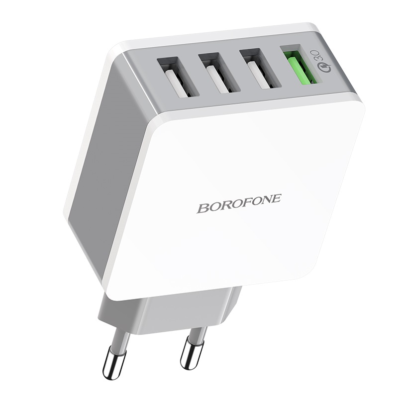 

Сетевое зарядное устройство Borofone BA43A Bountiful 18W, 4USB, Quick Charge, 3A, белый (26087), BA43A Bountiful