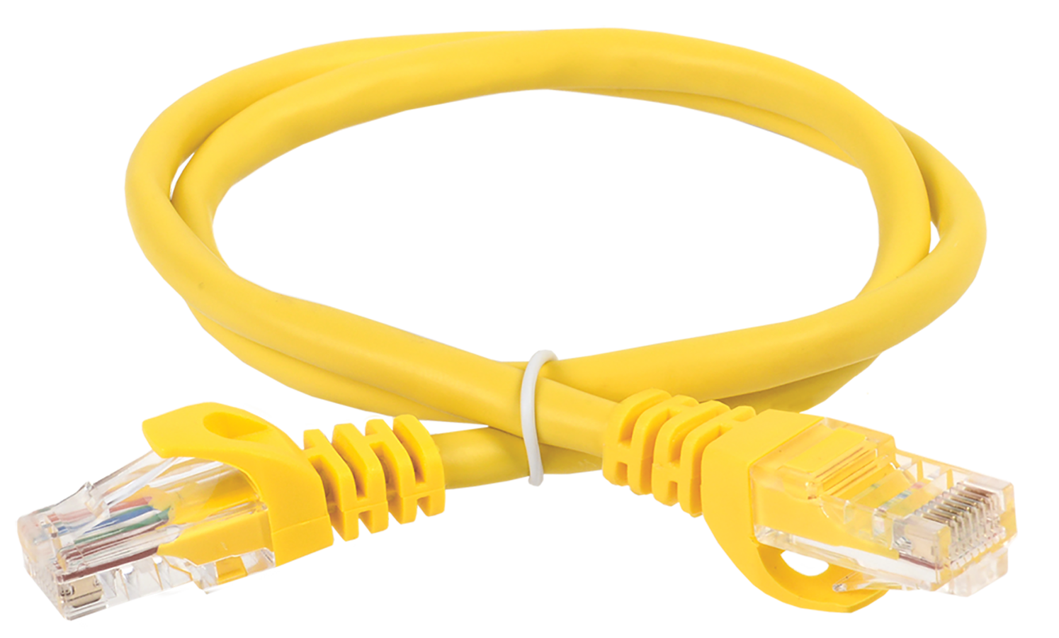 Патч-корд UTP кат.5e, 1м, RJ45-RJ45, желтый, LSZH, ITK (PC05-C5EUL-1M)