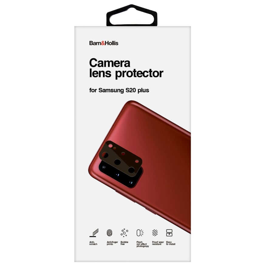 Защитное стекло Barn&Hollis для камеры смартфона Samsung SM-G985 Galaxy S20+, черный (УТ000022674)