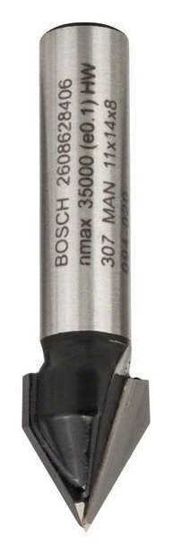 

Фреза концевая BOSCH - 2608628406, пазовая, ⌀ фрезы 11мм, ⌀ хвостовика 8мм (2.608.628.406), 2608628406