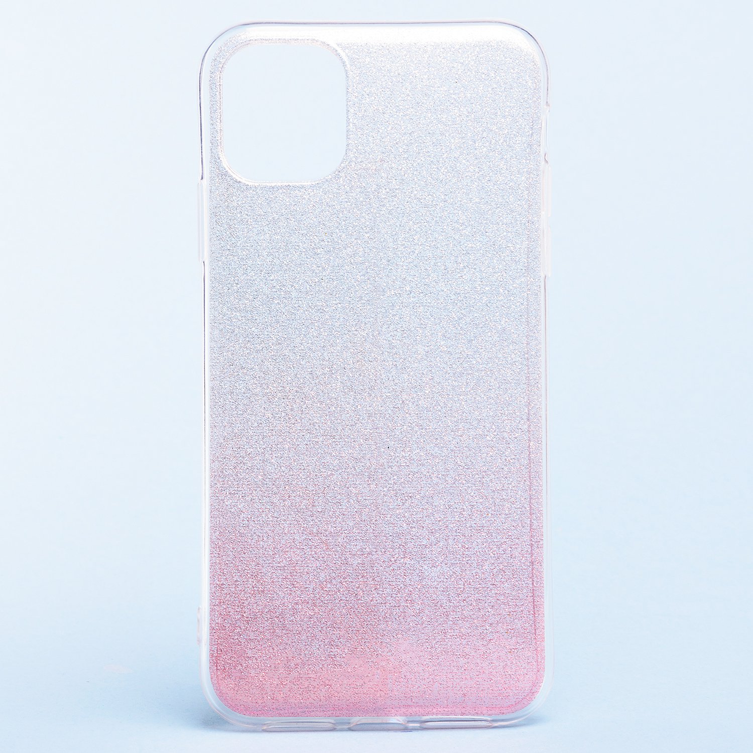 

Чехол-накладка Glamour для смартфона Apple iPhone 12 mini, силикон, розовый/серебристый (градиент) (119274)