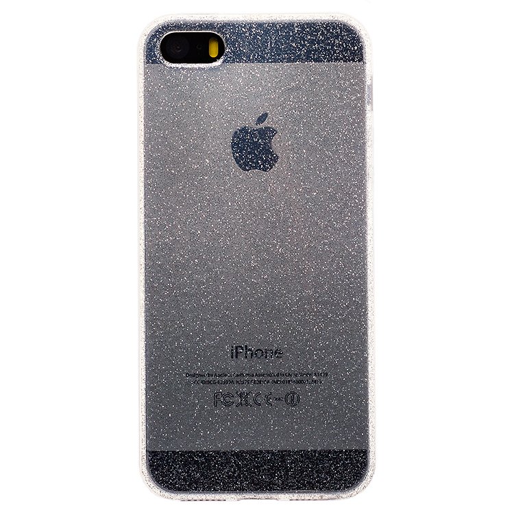 

Чехол-накладка Glamour для смартфона Apple iPhone 5/iPhone 5S/iPhone SE, силикон, прозрачный/серебристый (60762)
