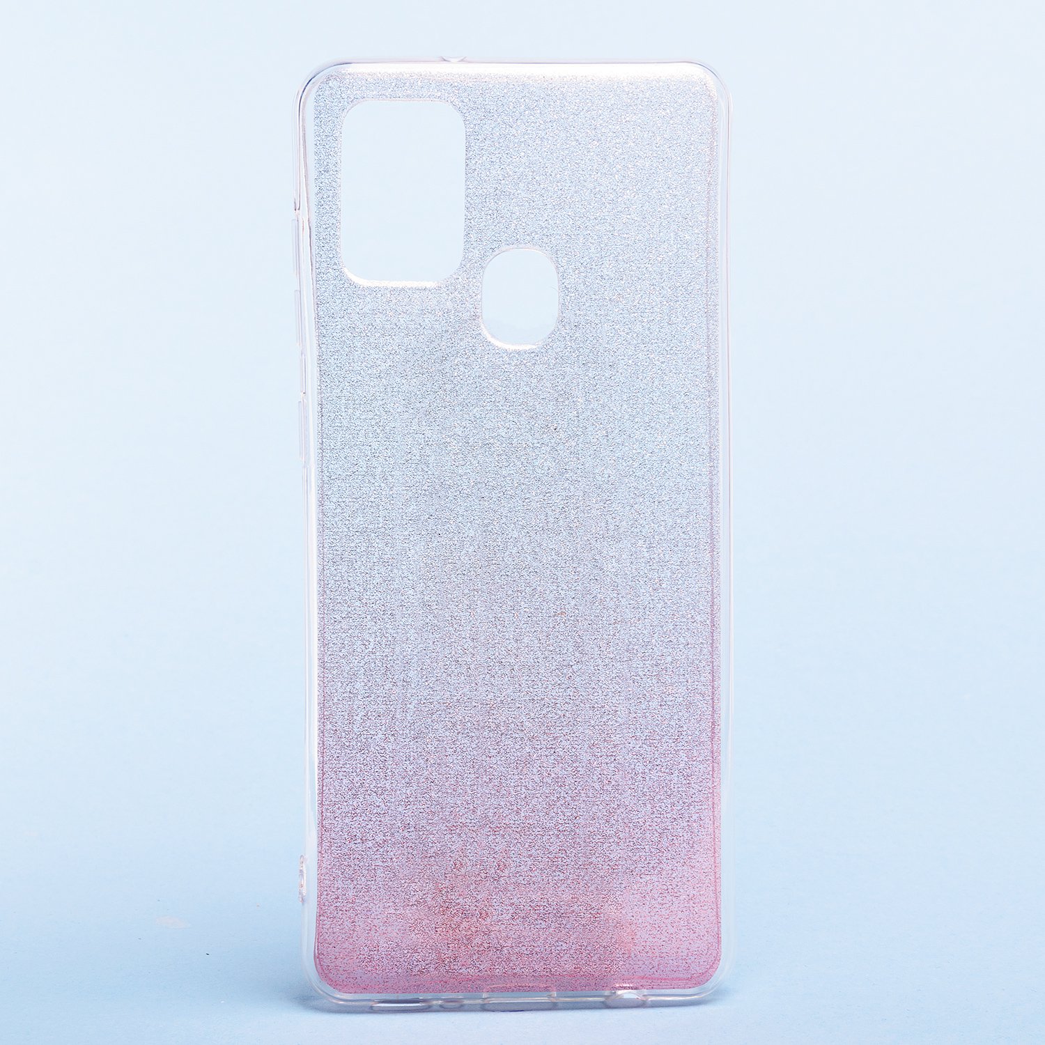 

Чехол-накладка Glamour для смартфона Samsung SM-A217 Galaxy A21s, силикон, розовый/серебристый (градиент) (119198)