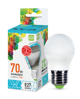 

Лампа светодиодная E27 шар, 7.5Вт, 4000K / белый, 675лм, ASD LED-ШАР-std standart (4690612003993), LED-ШАР-std