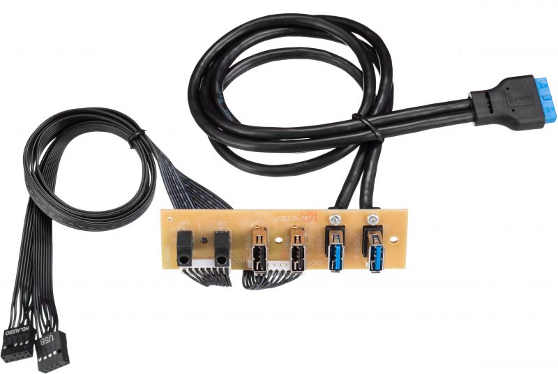 

Панель подключения Foxline, 2xUSB 2.0/2xUSB 3.0/Audio для FL-301 (FL-SP301U2U3), 0