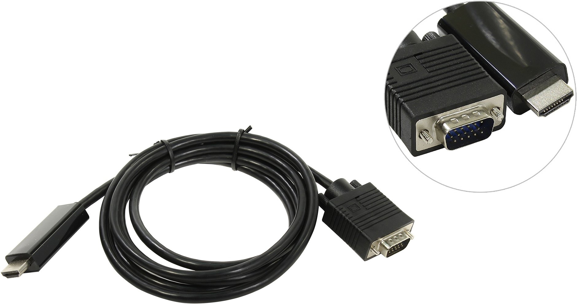 Кабель-переходник (адаптер) HDMI(19M)-VGA(15M), 1.8 м Telecom