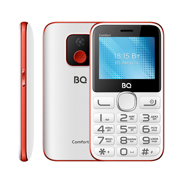 

Мобильный телефон BQ 2301 Comfort, 2.31" 320x240 TN, 32Mb RAM, 32Mb, BT, 1xCam, 2-Sim, 1400mAh, с большими кнопками, micro-USB, белый/красный, 2301 Comfort