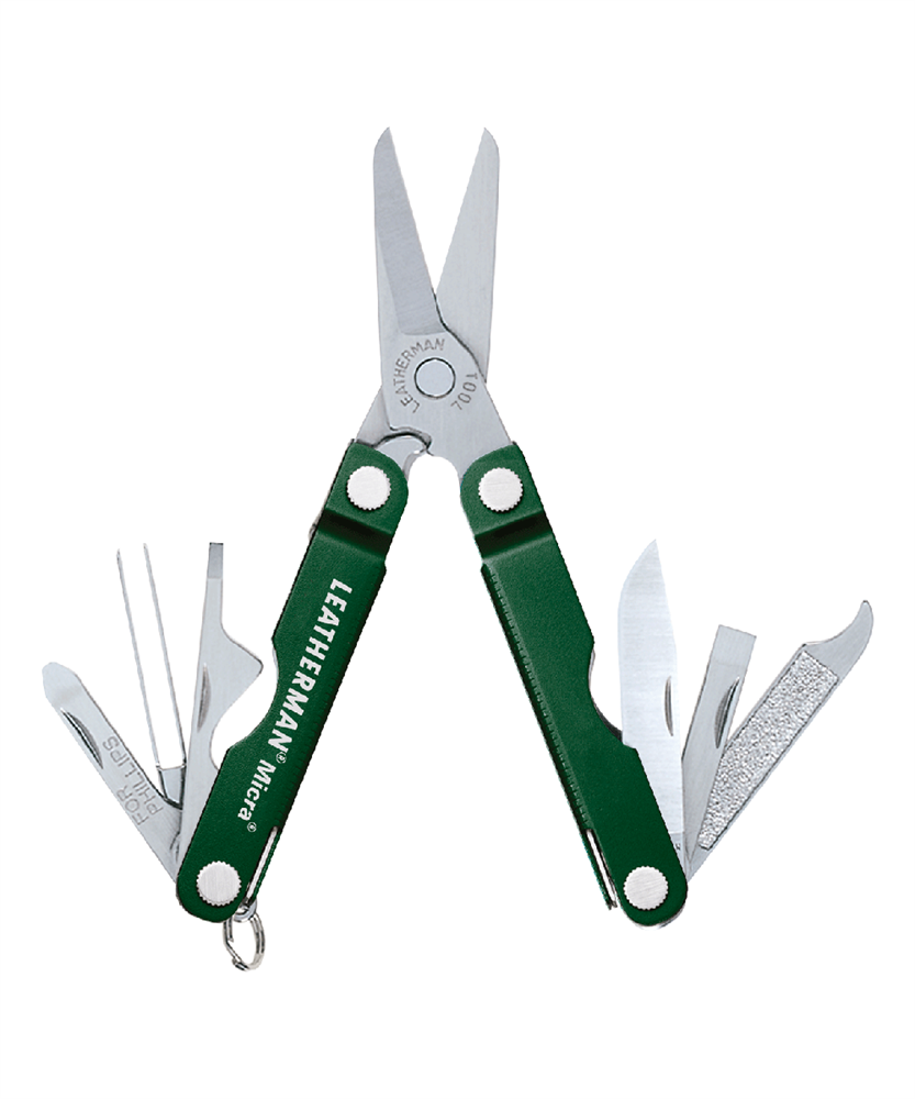 Мультитул ножницы 10 в 1, зеленый, LEATHERMAN MICRA (64350181N)