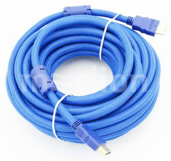 

Кабель HDMI(19M)-HDMI(19M) v1.4, ферритовый фильтр, 10м, голубой (794274), 0