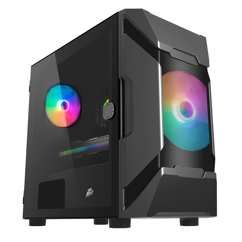 

Корпус 1STPLAYER DK D3-A, mATX, Midi-Tower, USB 3.0, RGB подсветка, черный, без БП (D3-A-BK-2G6P), DK D3-A