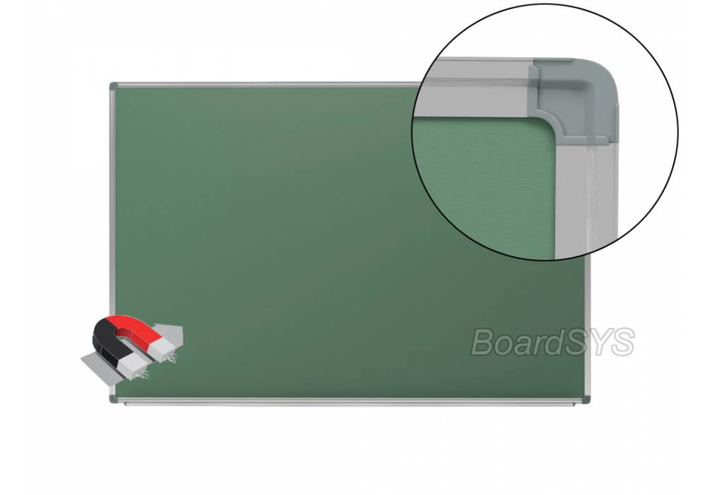 

Демонстрационная доска BoardSYS меловая, 100x150см, металл (зеленый)/алюминий (серый), односторонняя (М-150), Зеленый;серебристый