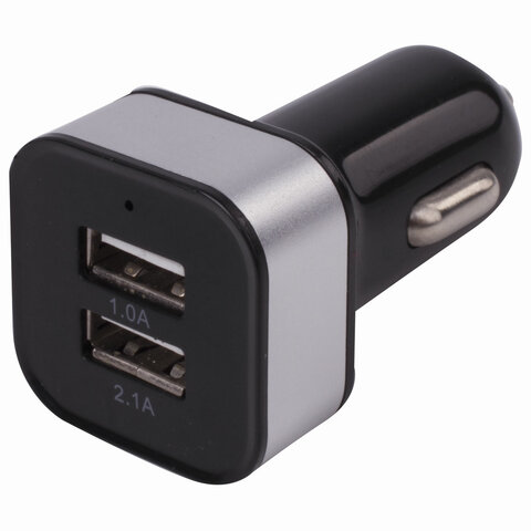 

Автомобильное зарядное устройство SONNEN 454796, 2USB, 2.1A, черный (454796), 454796