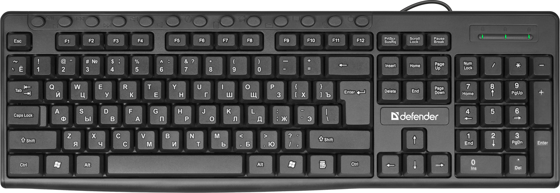Клавиатура Defender Action HB-719, USB, черный
