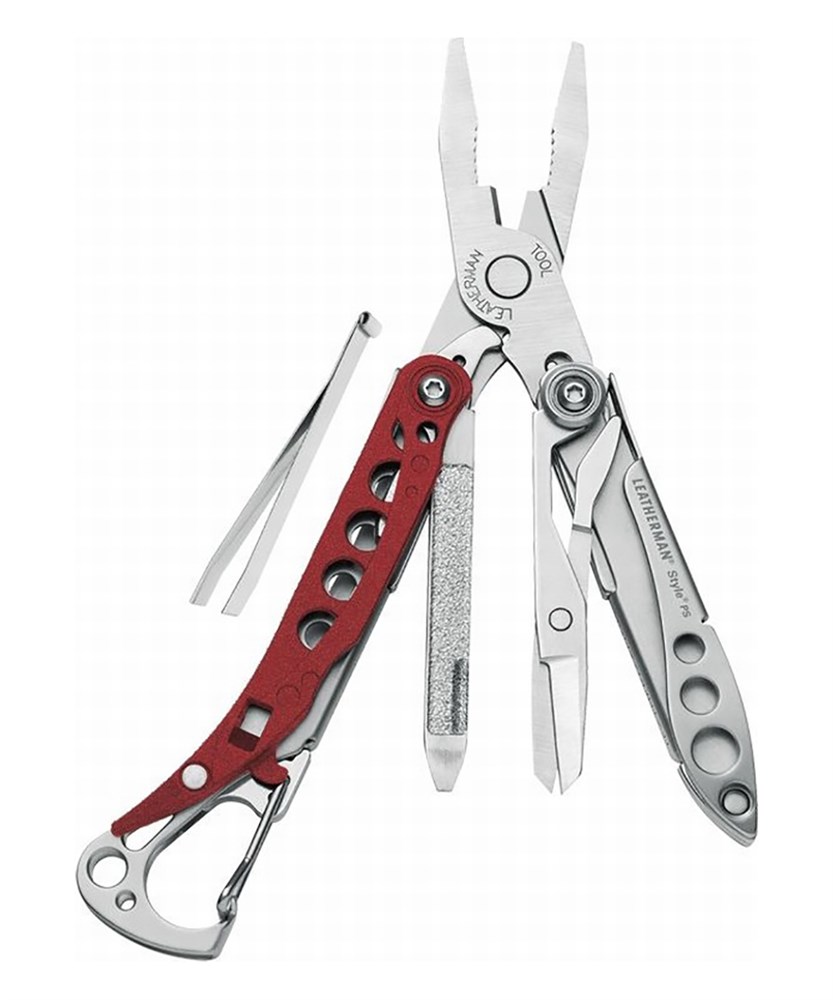 Мультитул пассатижи 8 в 1, красный, LEATHERMAN STYLE PS (831866)