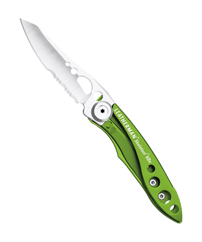 Нож 2 в 1, зеленый, LEATHERMAN Skeletool KBX (832384)