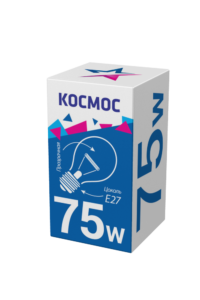 

Лампа накаливания E27 груша/A50, 75Вт, 2700K / теплый свет, диммируемая, КОСМОС станд ПР 75 (LKsmSt55CL75E27v2), станд ПР 75