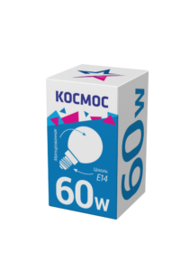 

Лампа накаливания E14 Колба, 60Вт / теплый свет, КОСМОС ШР Е14 МТ 60 (LKsmSSpFr60E14v2), ШР Е14 МТ 60