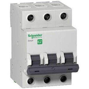 

Выключатель автоматический Schneider Electric Easy Easy9 трехполюсный (3P/3П) 63А C 4.5кА (EZ9F34363), Easy