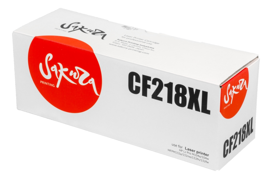 

Картридж лазерный SAKURA SACF218XL (CF218XL), черный, 6000 страниц, совместимый для LJ Pro m132nw/m132fw/m132fn/m132a/m104w/m104a