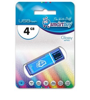 

Флешка 4Gb USB 2.0 SmartBuy Glossy Glossy, синий (SB4GBGS-B), Glossy