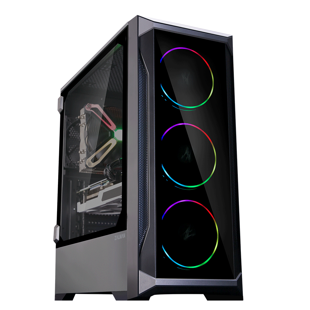 Корпус Zalman Z8 TG, EATX, Midi-Tower, 2xUSB 3.0, RGB подсветка, черный, без БП