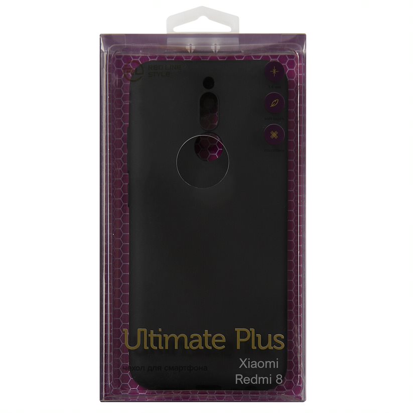 

Чехол-накладка Red Line Ultimate plus для смартфона Xiaomi Redmi 8, черный (УТ000023397)