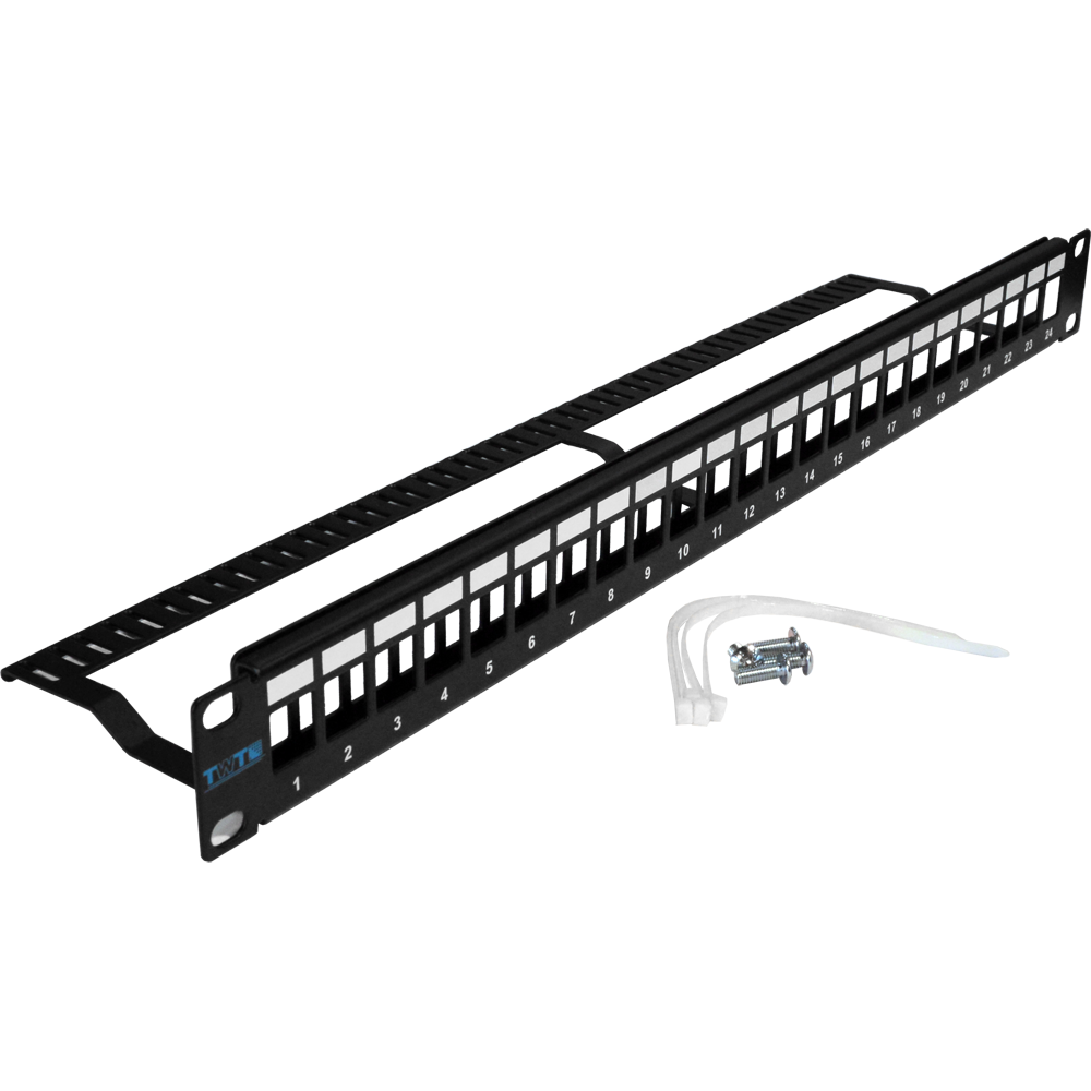 

Патч-панель в шкаф 19" 1U, порты: 24, черный, TWT-PP24OK-UTP, TWT, TWT-PP24OK-UTP
